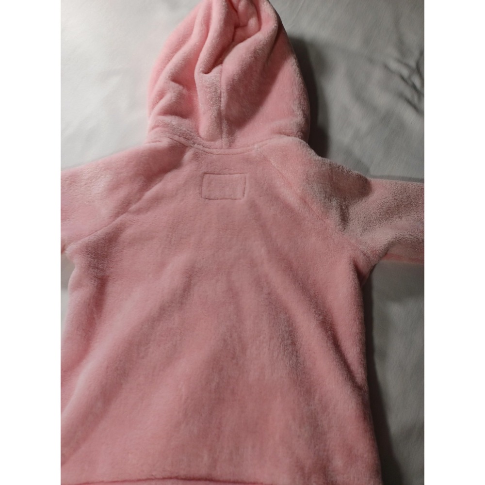 Member's Mark Plush Pullover Hoodie Girls 5/6 Pink Cuddly Sherpa Lined Cozy - Picture 7 of 7